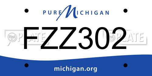 FZZ302 Michigan License Plate