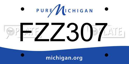 FZZ307 Michigan License Plate