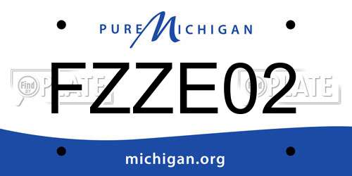 FZZE02 Michigan License Plate