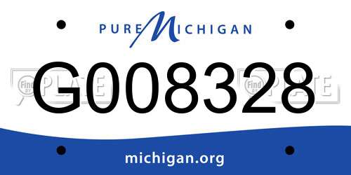 G008328 Michigan License Plate