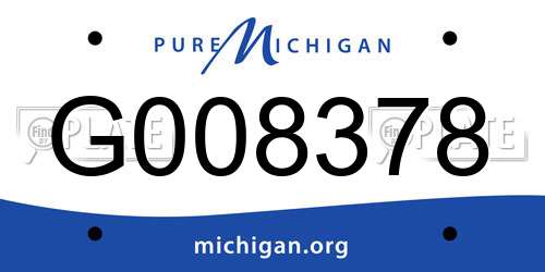 G008378 Michigan License Plate