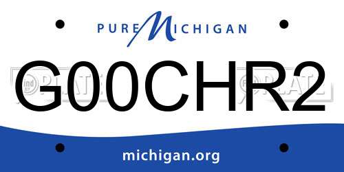 G00CHR2 Michigan License Plate