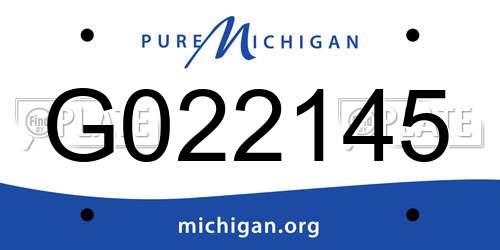 G022145 Michigan License Plate