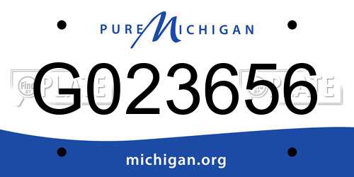 G023656 Michigan License Plate