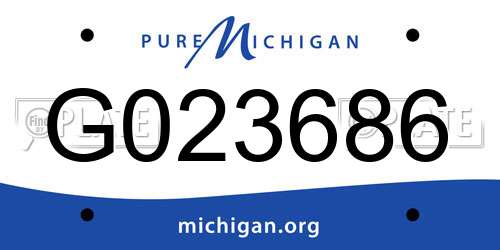 G023686 Michigan License Plate