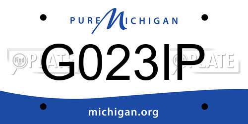 G023IP Michigan License Plate