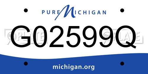 G02599Q Michigan License Plate