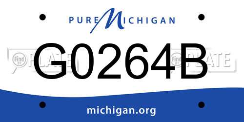 G0264B Michigan License Plate