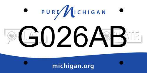 G026AB Michigan License Plate