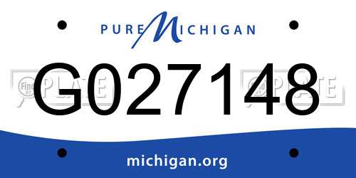 G027148 Michigan License Plate