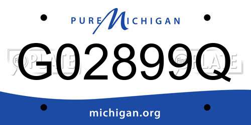 G02899Q Michigan License Plate