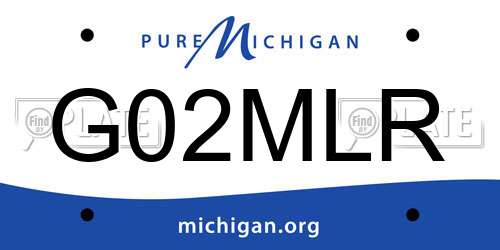G02MLR Michigan License Plate