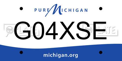 G04XSE Michigan License Plate