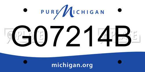 G07214B Michigan License Plate