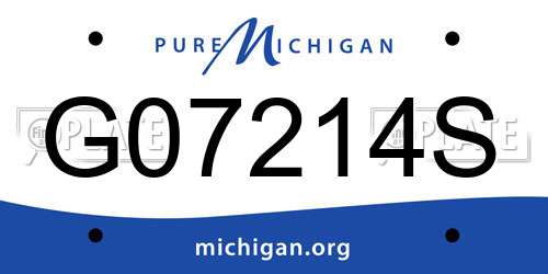 G07214S Michigan License Plate