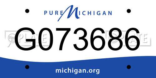 G073686 Michigan License Plate