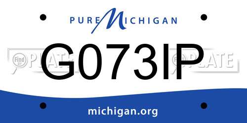 G073IP Michigan License Plate