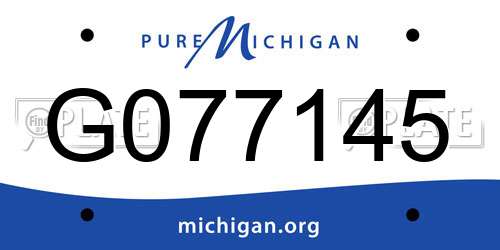 G077145 Michigan License Plate