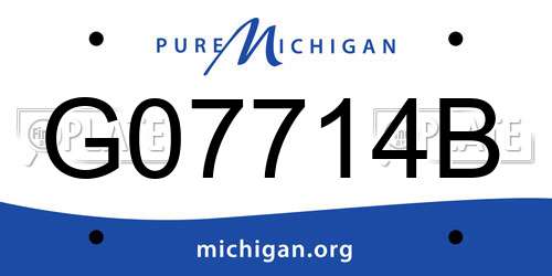 G07714B Michigan License Plate