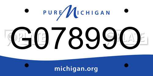 G07899O Michigan License Plate