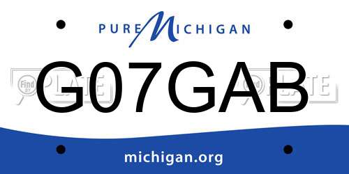 G07GAB Michigan License Plate
