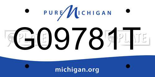 G09781T Michigan License Plate