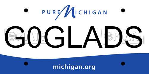 G0GLADS Michigan License Plate