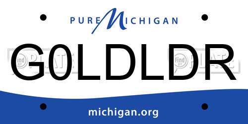 G0LDLDR Michigan License Plate