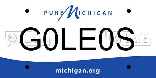 G0LE0S Michigan License Plate