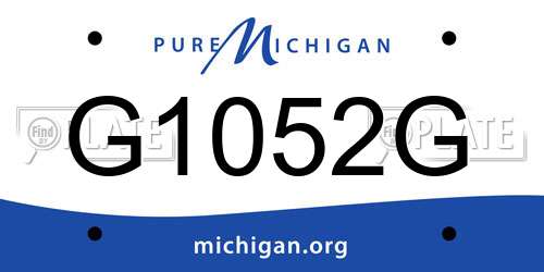 G1052G Michigan License Plate