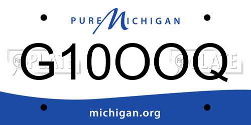 G10OOQ Michigan License Plate