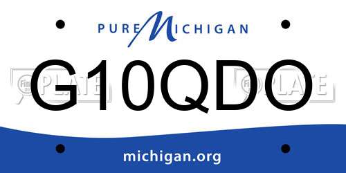G10QDO Michigan License Plate