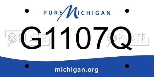 G1107Q Michigan License Plate