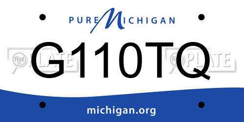 G110TQ Michigan License Plate