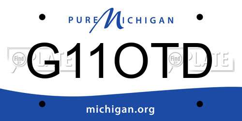 G11OTD Michigan License Plate