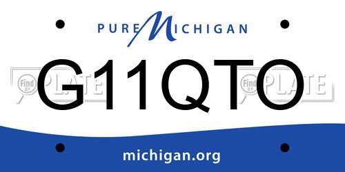G11QTO Michigan License Plate