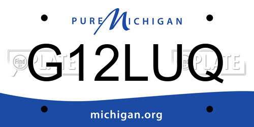 G12LUQ Michigan License Plate
