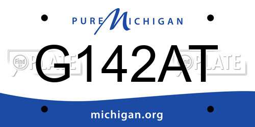 G142AT Michigan License Plate