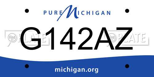 G142AZ Michigan License Plate