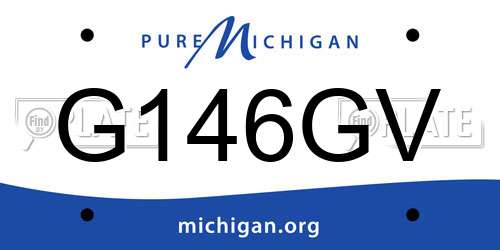 G146GV Michigan License Plate