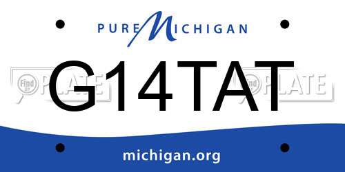 G14TAT Michigan License Plate