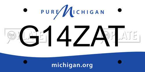 G14ZAT Michigan License Plate