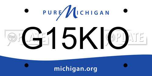 G15KIO Michigan License Plate