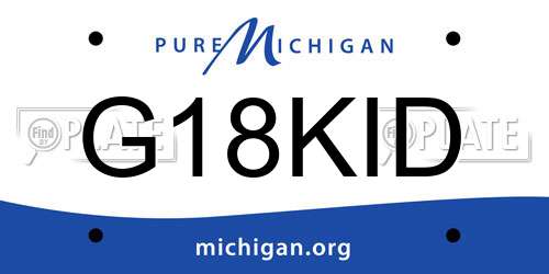 G18KID Michigan License Plate