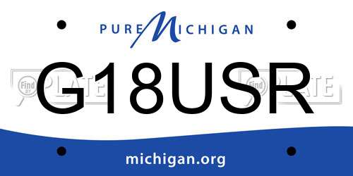 G18USR Michigan License Plate