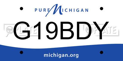 G19BDY Michigan License Plate