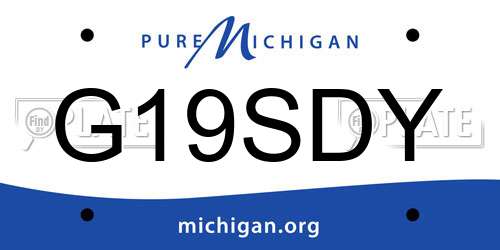 G19SDY Michigan License Plate