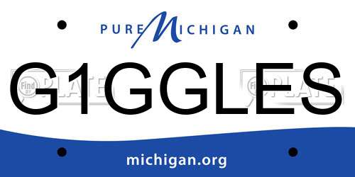 G1GGLES Michigan License Plate