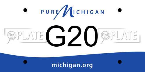 G20 Michigan License Plate