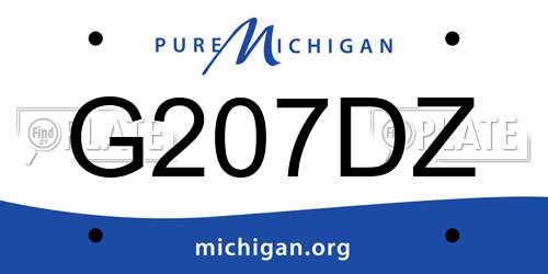 G207DZ Michigan License Plate